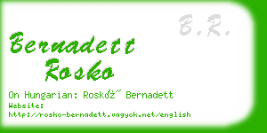 bernadett rosko business card